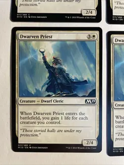 4x Mtg Core Set 2019 M19 Dwarven Priest NM Magic The Gathering - Image 2