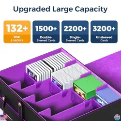 Budding Joy 2200+ Card Deck Storage Box - Portable Magnetic Case for MTG & TCG - Image 2