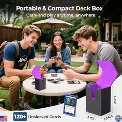 Budding Joy 2200+ Card Deck Storage Box - Portable Magnetic Case for MTG & TCG - Image 3