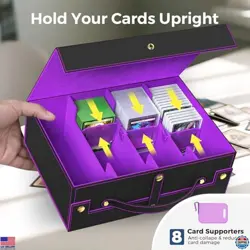 Budding Joy 2200+ Card Deck Storage Box - Portable Magnetic Case for MTG & TCG - Image 4