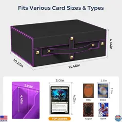 Budding Joy 2200+ Card Deck Storage Box - Portable Magnetic Case for MTG & TCG - Image 5