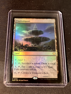 MTG Fountainport BLB 0253 FOIL Rare Land Bloomburrow NM - Image 4