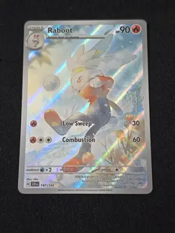 Raboot 147/142 Sv07: Stellar Crown Illustration Rare Holo Pokemon TCG Near Mint - Image 1