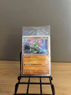 Team Rocket's Tyranitar 096/182 Destined Rivals Pokemon Center Stamped Sealed - Image 1