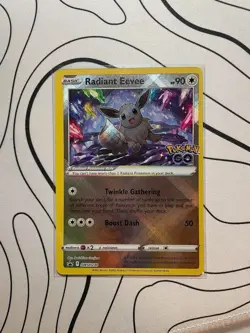 Radiant Eevee Shiny SWSH230 from Pokemon Go Nm - Image 1