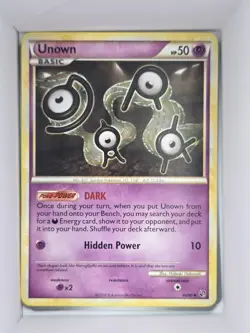 Unown 40/90 Undaunted HGSS 2010 Regular Non Holo Pokemon Card Light Near Mint - Image 1