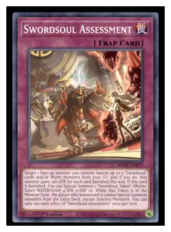 Yugioh Swordsoul Assessment BODE-EN072 1st Edition Burst of Destiny LP - Image 1