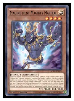 Yugioh Maginificent Magikey Mafteal BODE-EN021 1st Edition Burst of Destiny LP - Image 1