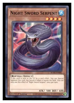 Yugioh Night Sword Serpent BODE-EN081 1st Edition Burst of Destiny LP - Image 1