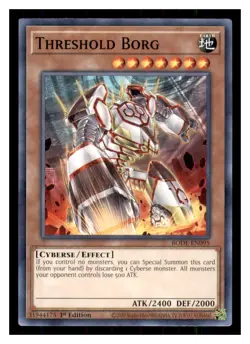 Yugioh Threshold Borg BODE-EN095 1st Edition Burst of Destiny LP - Image 1