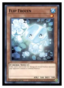 Yugioh Flip Frozen BODE-EN092 1st Edition Burst of Destiny LP - Image 1