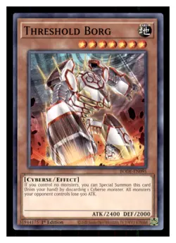 Yugioh Threshold Borg BODE-EN095 1st Edition Burst of Destiny LP - Image 1