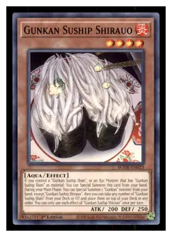 Yugioh Gunkan Suship Shirauo BODE-EN023 1st Edition Burst of Destiny LP - Image 1