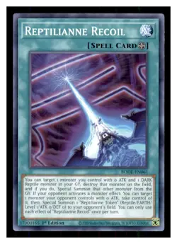 Yugioh Reptilianne Recoil BODE-EN061 1st Edition Burst of Destiny LP - Image 1