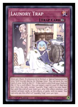 Yugioh Laundry Trap BODE-EN080 1st Edition Burst of Destiny LP - Image 1