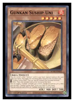 Yugioh Gunkan Suship Uni BODE-EN022 1st Edition Burst of Destiny LP - Image 1