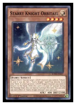 Yugioh Starry Knight Orbitael BODE-EN027 1st Edition Burst of Destiny LP - Image 1