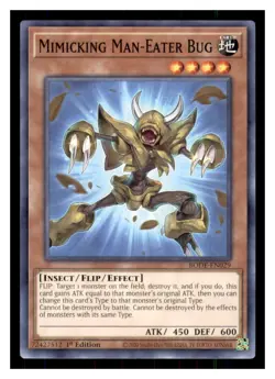 Yugioh Mimicking Man-Eater Bug BODE-EN029 1st Edition Burst of Destiny LP - Image 1