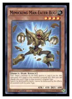 Yugioh Mimicking Man-Eater Bug BODE-EN029 1st Edition Burst of Destiny LP - Image 1