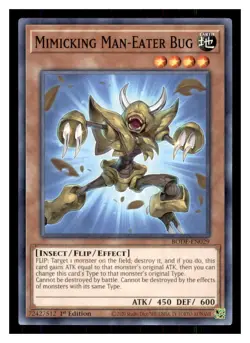 Yugioh Mimicking Man-Eater Bug BODE-EN029 1st Edition Burst of Destiny LP - Image 1