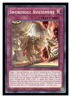 Yugioh Swordsoul Assessment BODE-EN072 1st Edition Burst of Destiny LP - Image 1