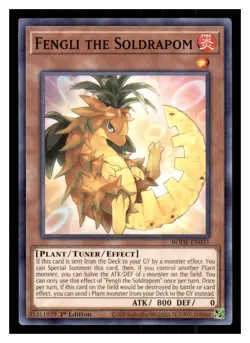 Yugioh Fengli the Soldrapom BODE-EN031 1st Edition Burst of Destiny LP - Image 1