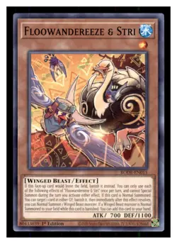 Yugioh Floowandereeze & Stri BODE-EN015 1st Edition Burst of Destiny LP - Image 1