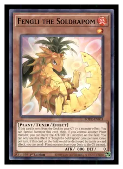 Yugioh Fengli the Soldrapom BODE-EN031 1st Edition Burst of Destiny LP - Image 1