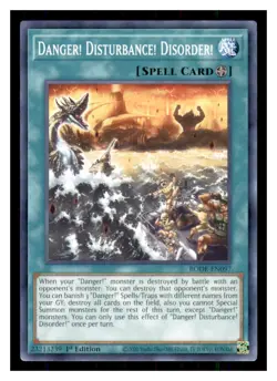 Yugioh Danger! Disturbance! Disorder! BODE-EN097 1st Edition Burst of Destiny LP - Image 1