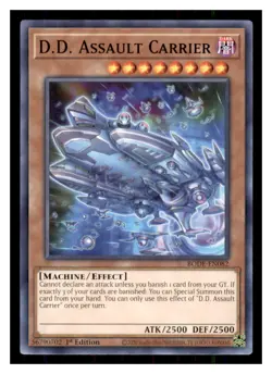 Yugioh D.D. Assault Carrier BODE-EN082 1st Edition Burst of Destiny LP - Image 1
