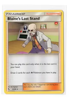 Pokemon Card - 2019 Blaine's Last Stand 52/68 - Sun & Moon Hidden Fates Rare - Image 1