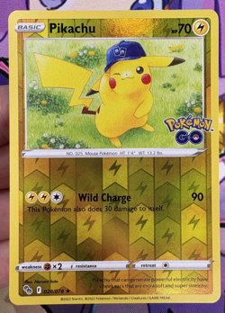 Pikachu ✨1c Start✨ 028/078 Reverse Holo Pokemon GO! Trading Card Game 🌺 - Image 1