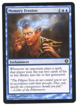 Memory Erosion - Shards of Alara - Rare MP Condition - Magic Card-ersn - Image 1