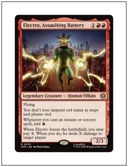 1x Electro, Assaulting Battery, Spider-Man, Magic MTG NM - Image 1