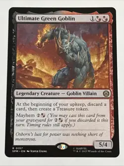 MTG Universes Beyond: Spider-man Ultimate Green Goblin 0157 NM Rare - Image 1