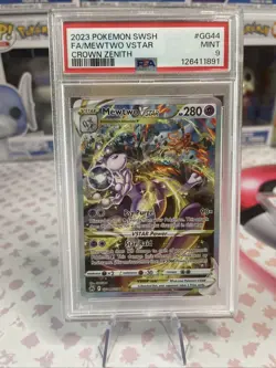 2023 Pokemon SWSH FA/Mewtwo VSTAR Crown Zenith PSA 9 - Image 1