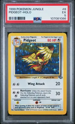 1999 POKEMON JUNGLE #8 PIDGEOT-HOLO PSA 5 - Image 1