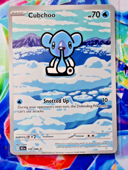 Pokemon TCG - Cubchoo - 109/086 - Illustration Rare - SV: Black Bolt - Image 1
