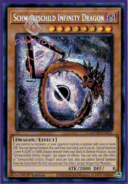 Yugioh! Schwarzschild Infinity Dragon MZTM-EN013 (SCR) 1st Ed - Image 1
