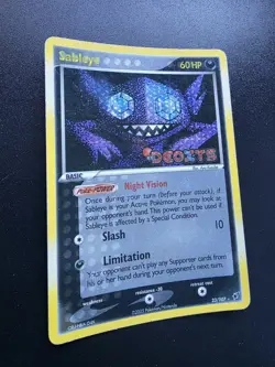 Pokemon TCG Sableye EX Deoxys 23/107 Reverse Holo MP Rare Card - Image 2