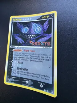 Pokemon TCG Sableye EX Deoxys 23/107 Reverse Holo MP Rare Card - Image 3