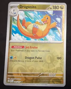 Dragonite 149/165 Reverse Holo Rare Scarlet & Violet 151 Pokemon Card TCG NM - Image 1