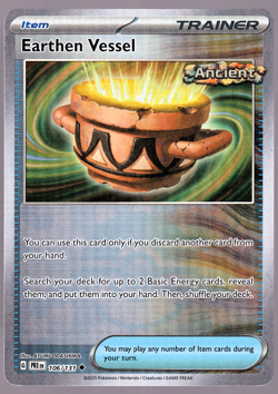 Earthen Vessel 106/131 Poke Ball Holo Prismatic Evolutions Pokemon TCG Card NM - Image 1