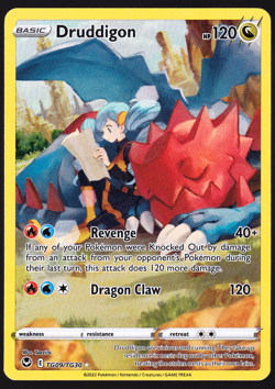 Druddigon TG09/TG30 Silver Tempest Trainer Gallery Holo 2022 Pokemon TCG Card NM - Image 1