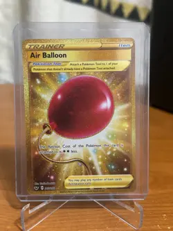 Pokemon TCG Sword & Shield Base Set Secret Rare Air Balloon 213/202 NM - Image 1