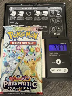 Heavy 22.63! Pokemon Prismatic Evolutions Booster Pack Sealed! Demi-God PackU! - Image 1