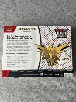 Pokemon TCG Scarlet & Violet 151 Zapdos EX Collection Sealed Box 820650853135 - Image 2