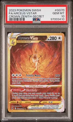 2023 POKEMON SWORD & SHIELD CROWN ZENITH SECRET FULL ART/ARCEUS VSTAR PSA 10 - Image 1