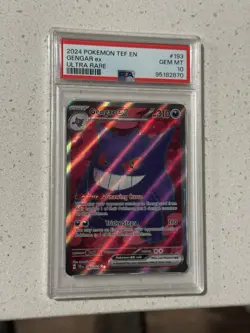 2024 Pokemon TEF en Gengar EX Ultra Rare #193 PSA Graded 10 - Image 1