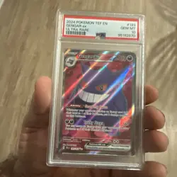 2024 Pokemon TEF en Gengar EX Ultra Rare #193 PSA Graded 10 - Image 2